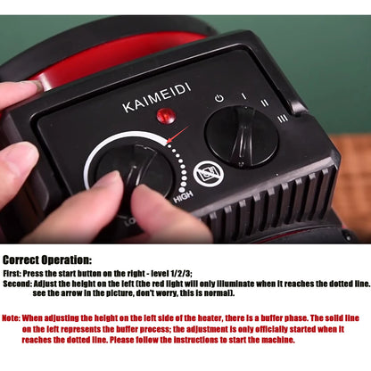 3000W Portable Electric Space Heater - Adjustable Thermostat, 2 Heat Settings, Fan Mode & Tip-Over Protection