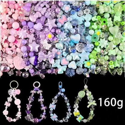 Candy Color Acrylic Beads - Mixed Style DIY Beads for Handmade Bracelets, Phone Chains & Jewelry Making