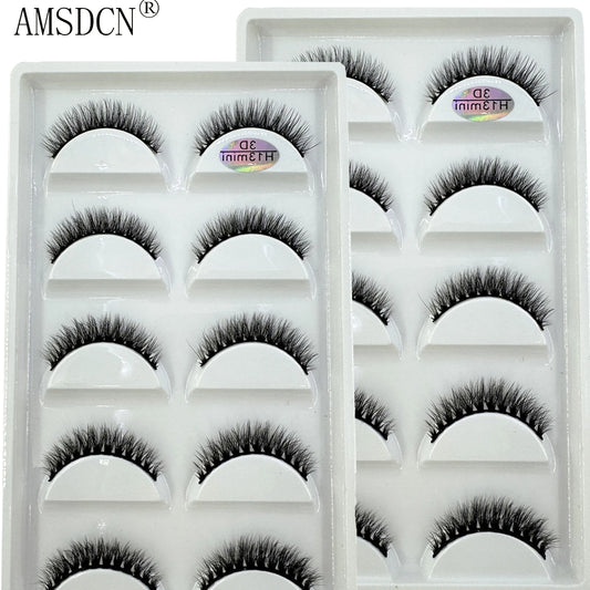 5 Pairs 3D Real Mink False Eyelashes – Soft Natural Look Eyelash Extensions for Makeup & Daily Wear