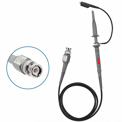P6100 BNC Oscilloscope Probe Kit - 100MHz 1X/10X High-Precision Test Leads with Alligator Clip