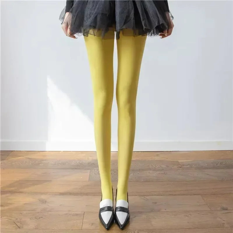 Red Women’s Tights - Super Elastic Plus Size Pantyhose Stockings for Y2K & Everyday Wear