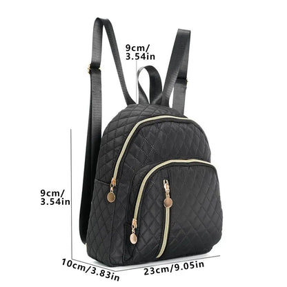 Quilted Pattern Classic Backpack - Stylish and Durable Design