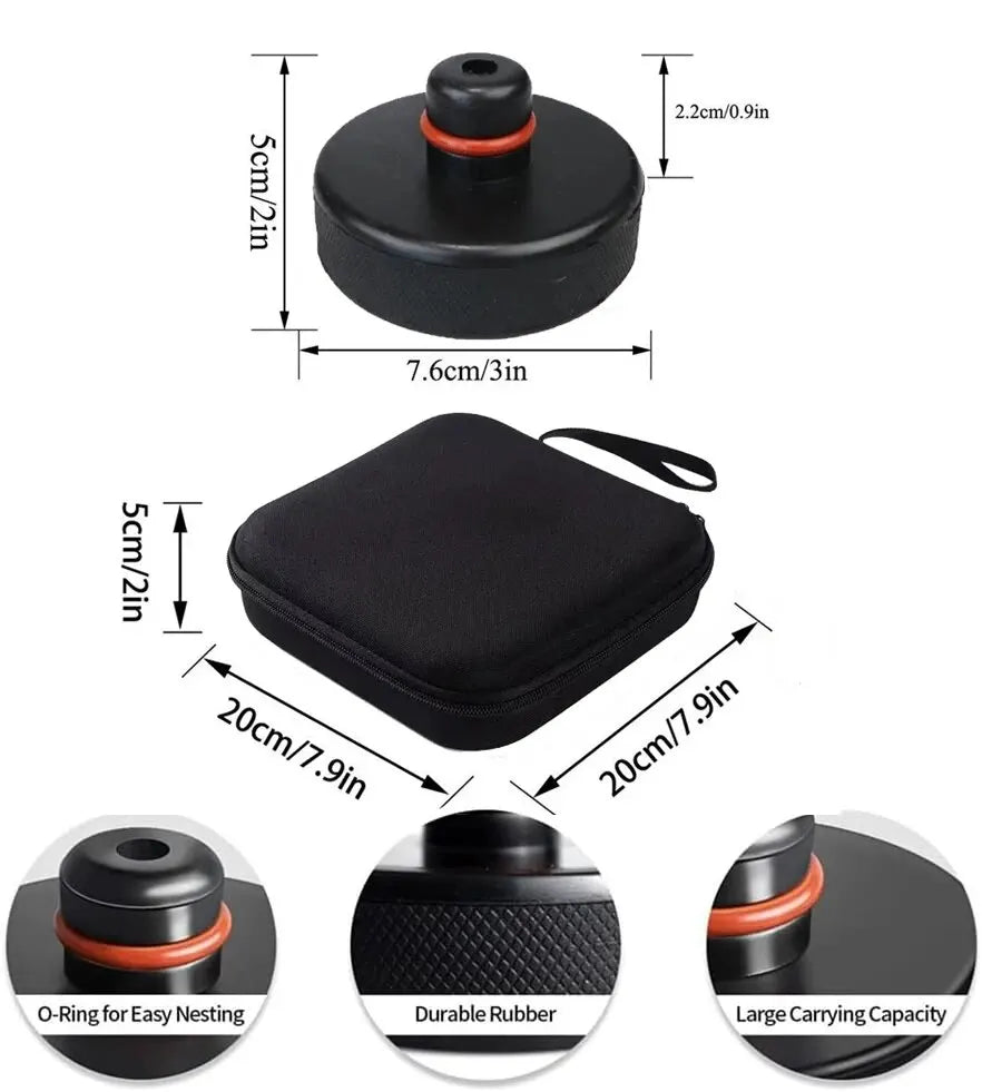 Car Rubber Lifting Jack Pad Adapter Tool: 4Pcs with Storage Case - Suitable for Tesla Model 3/S/X - Car Accessories
