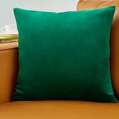 Velvet Pillow Cover 40x40 cm – Decorative Cushion Case for Living Room Sofa, Home Decor in Yellow, Green & Blue