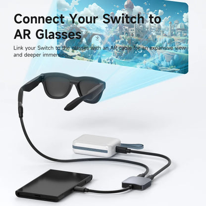 Hagibis USB-C Smart Glasses Cable – 4K 60Hz Charging & Data Power Cord for XREAL Air/One, RayNeo Air & VITURE