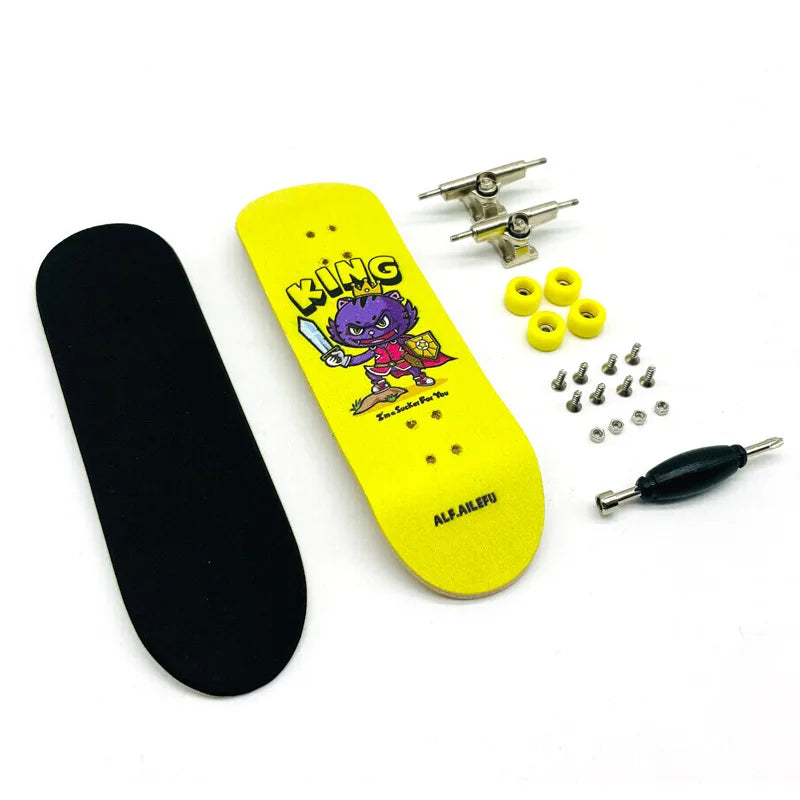 Creative Mini Finger Skateboard – Colorful Maple Fingerboard with Double Rocker, Sport Bearings & Palm Slide Board