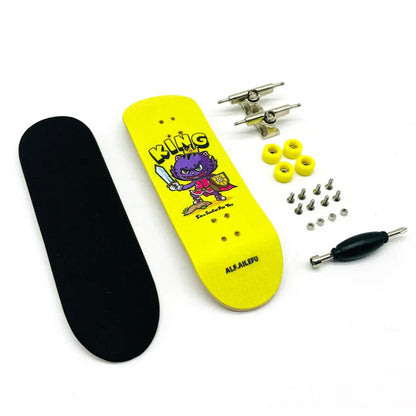 Creative Mini Finger Skateboard – Colorful Maple Fingerboard with Double Rocker, Sport Bearings & Palm Slide Board
