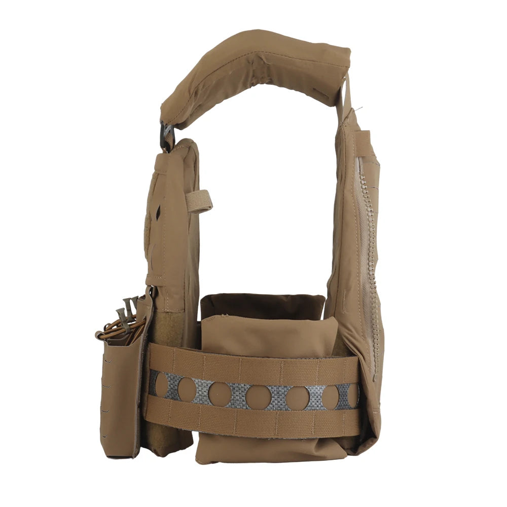 Tactical Vest Ferro Plate Carrier V5 – Military Hunting Airsoft Body Armor with Portable MOLLE System & Triple Magazine Pouch