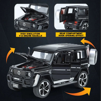 1:32 Mercedes Benz G63 Diecast Model Car with Sound & Light – Off-road SUV Miniature Alloy Toy Gift for Boyfriend
