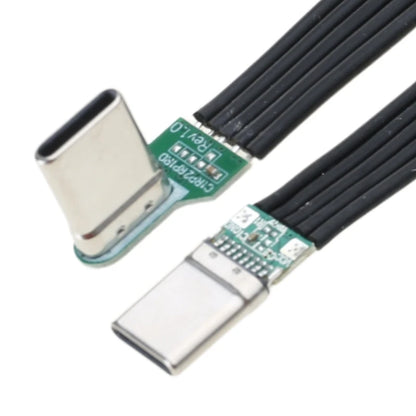 Flexible Flat Silicone USB-C to USB-C Cable – Left/Right Angled, 60W Fast Charging, 480Mbps Data Transfer for Camera & Phones