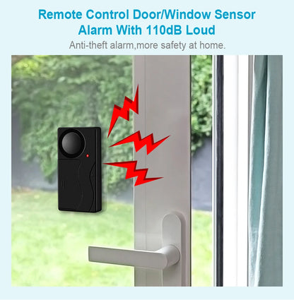 Awapow Wireless 110dB Vibration Bike Alarm with Remote Anti-Theft Home & Window Security