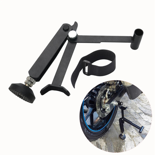 Motorcycle Folding Lift Stand - Heavy-Duty, Stable Crane Frame with Upgraded Armrest for Enhanced Support