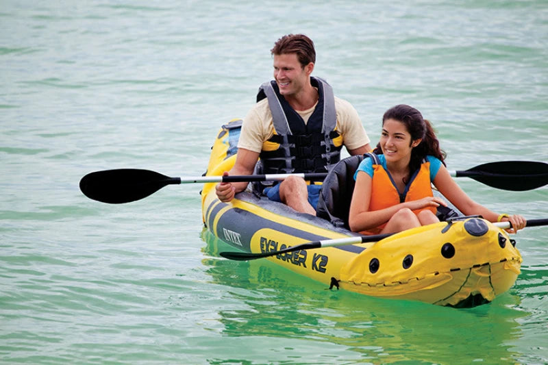 INTEX 68307 Inflatable Boat – Single/Double Drifting Raft for Kayak, Outdoor Fishing & Water Sports