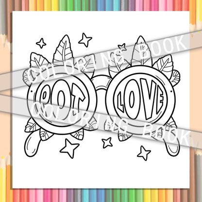Stoner Girl Coloring Book for Adults - Bold Easy Patterns Cute Drawing Book for Relaxation Party & Birthday Gift