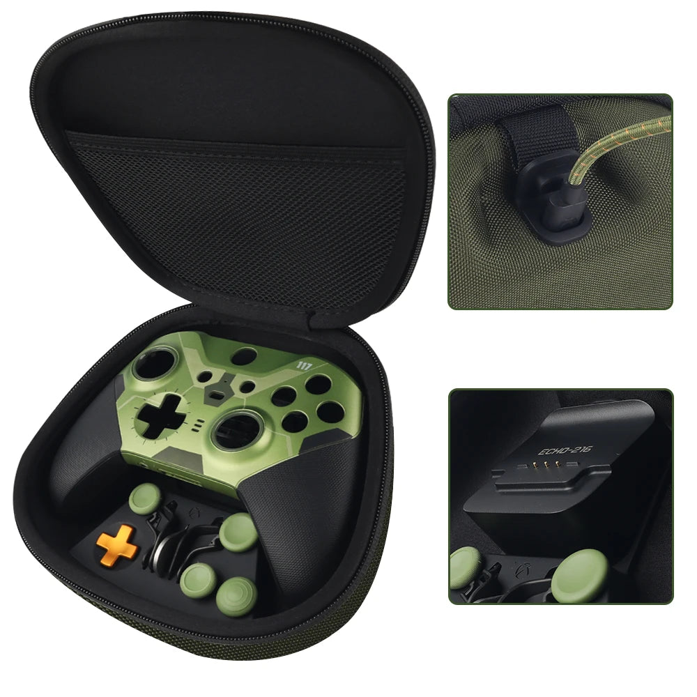 Xbox Elite Series 2 Controller Replacement Housing Shell Kit – Front & Back Case, LB/RB Buttons, Grips & Carry Bag Set