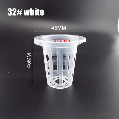 50pcs Hydroponic Mesh Net Baskets — Soilless Plant Nursery Cups for Veggie & Clone Growth