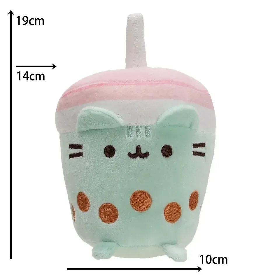 Cute Simulated Cat Plush Doll - Soft Anime-Inspired Stuffed Toy for Tabletop, Bedroom, and Home Decor, Kids’ Gift