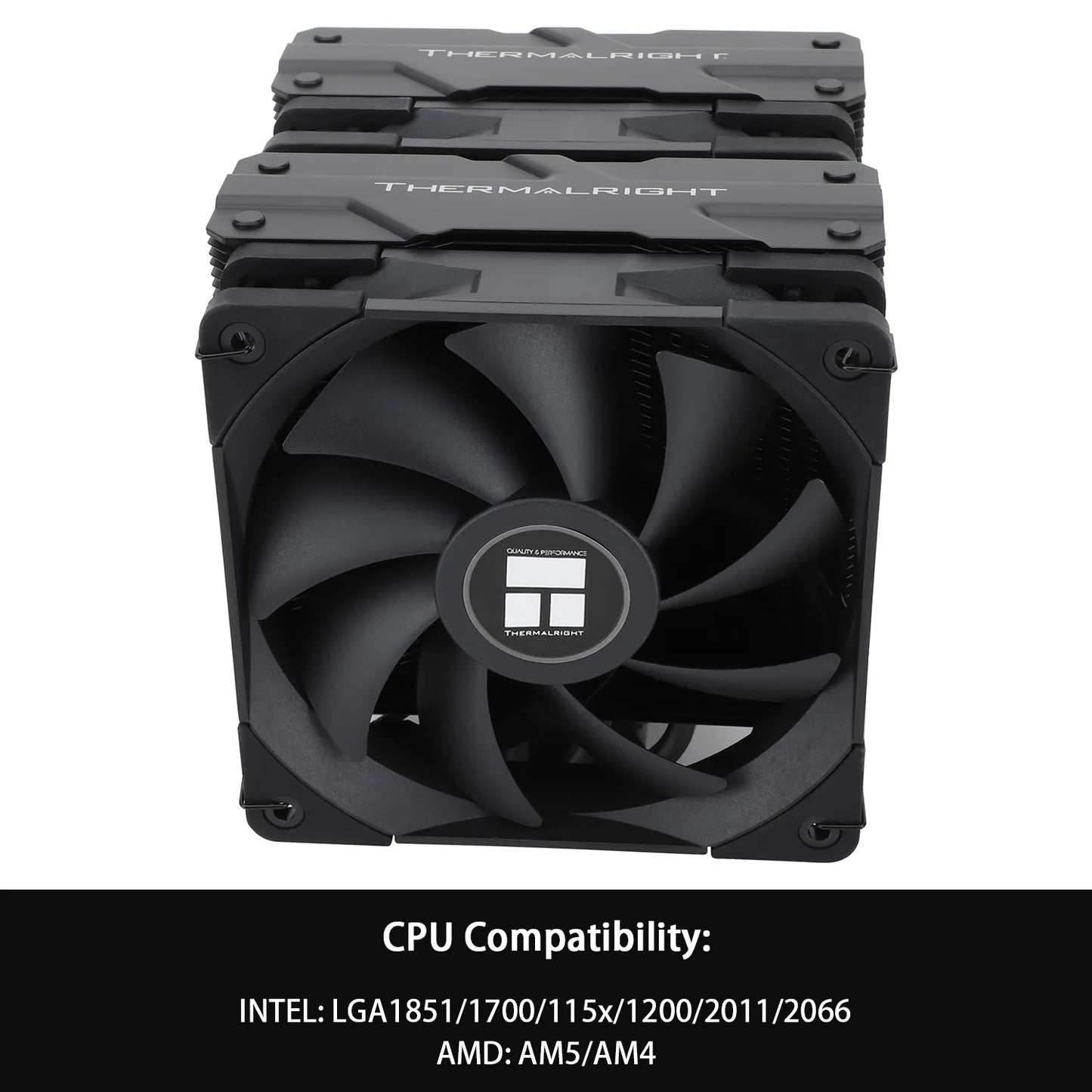 Thermalright Peerless Assassin 120 ARGB CPU Air Cooler – Digital Black Dual Tower High Performance Radiator for Intel LGA1851/1700/1200/115X & AMD AM4/AM5