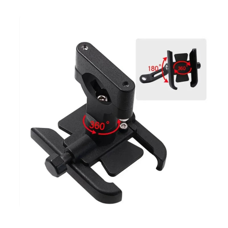 Aluminium Alloy Shockproof Mobile Phone Holder – Motorbike & Electric Car Navigation Mount for Riding & Delivery