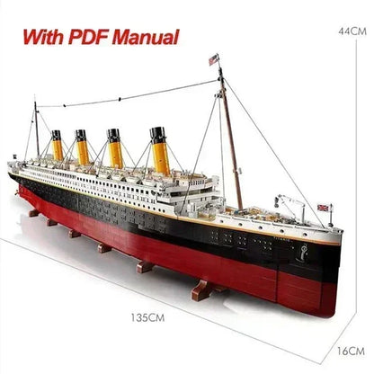 Titanic Movie-Series 9090-Piece Cruise Ship Building Set – Compatible with 10294 Blocks, Includes Original Box, Toy Gift