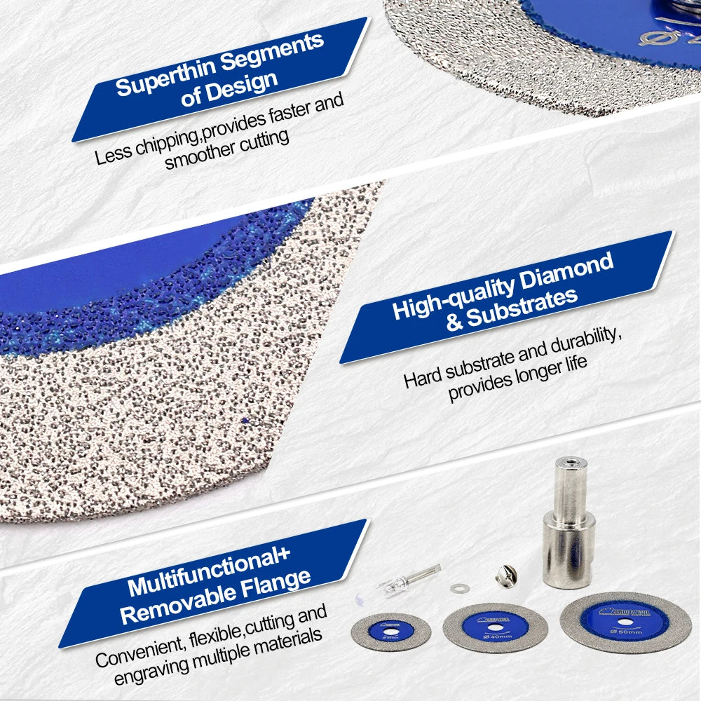 SHDIATOOL Carving Saw Blade - 30/40/50mm Diamond Cutting Disc with M14 Flange for Glass, Jade & Crystal Engraving
