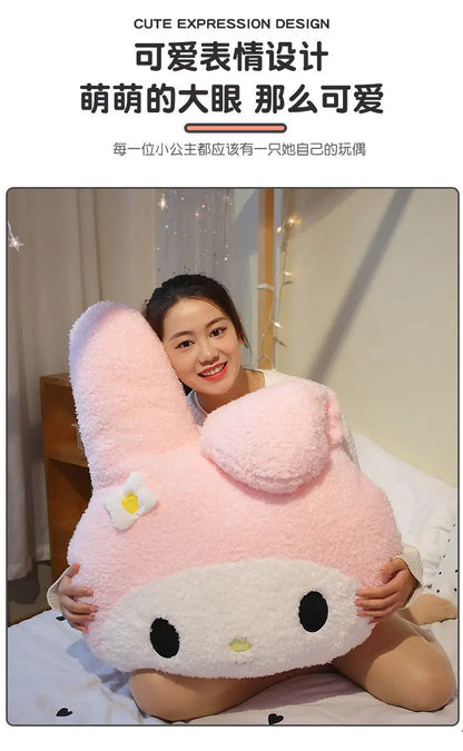 Sanrio My Melody & Kuromi Plush Dolls – Cute Soft Stuffed Animal Pillow, Cartoon Plush Toy for Girls’ Birthday & Christmas Gifts