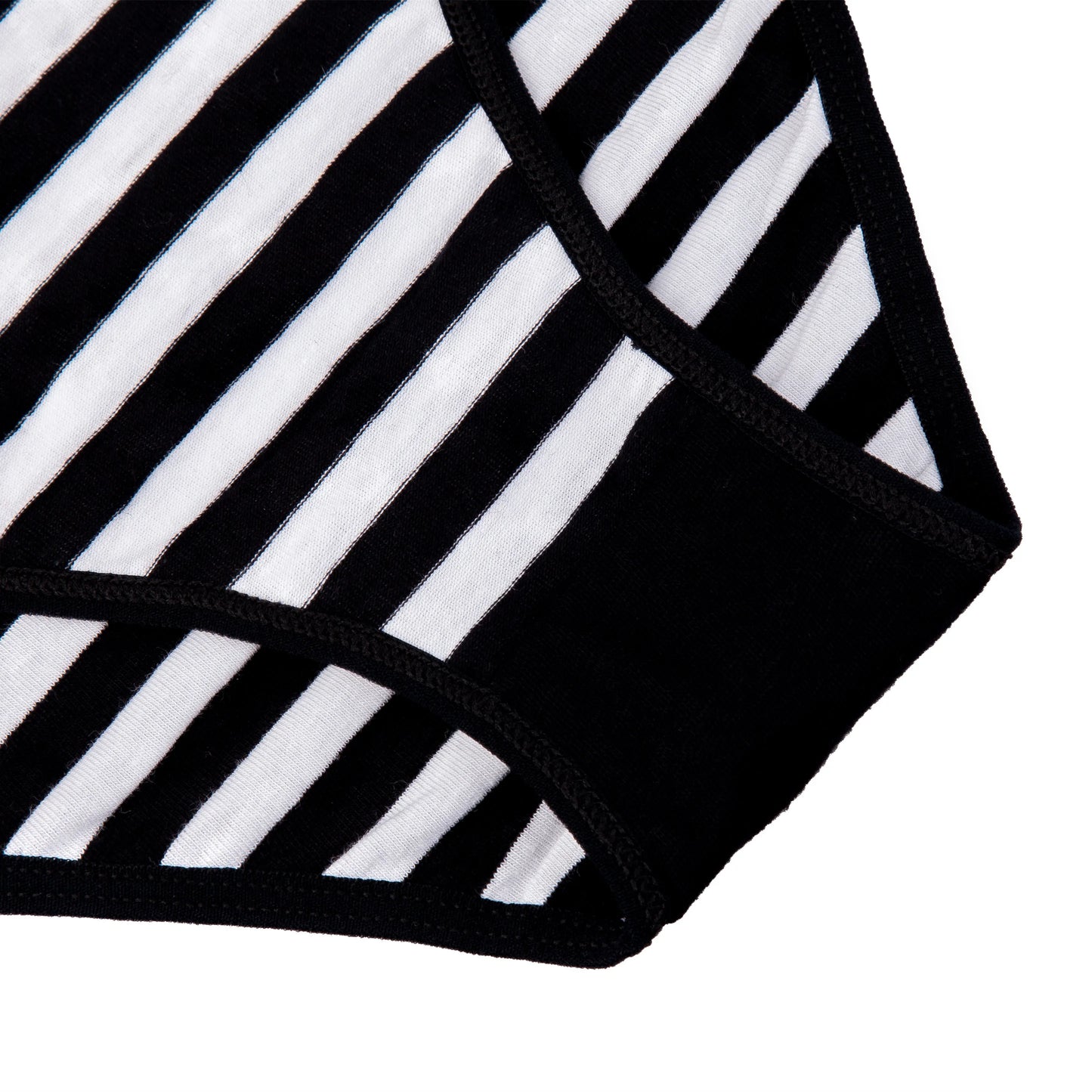 Women’s Cotton Lace Panties Set - 5Pcs Sexy Bikini Briefs with Striped Print Underwear for Ladies & Girls