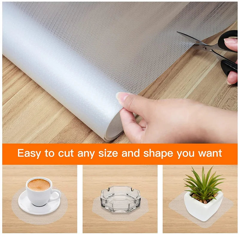 Multipurpose Reusable Drawer Liners - Dustproof, Washable, Non-slip Placemats for Kitchen Cabinets, Refrigerator, and Shelves