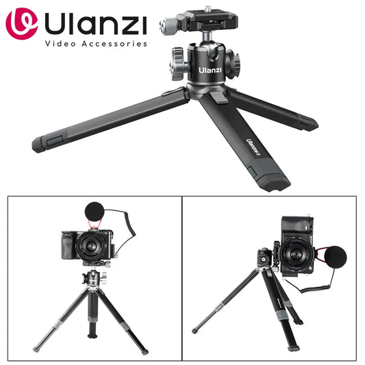 Ulanzi MT-24 Vlog Lite Metal Tripod – Extendable Monopod with Ballhead, Cold Shoe, Arca Quick Release, 1/4" Mount, 2.5KG Max Load