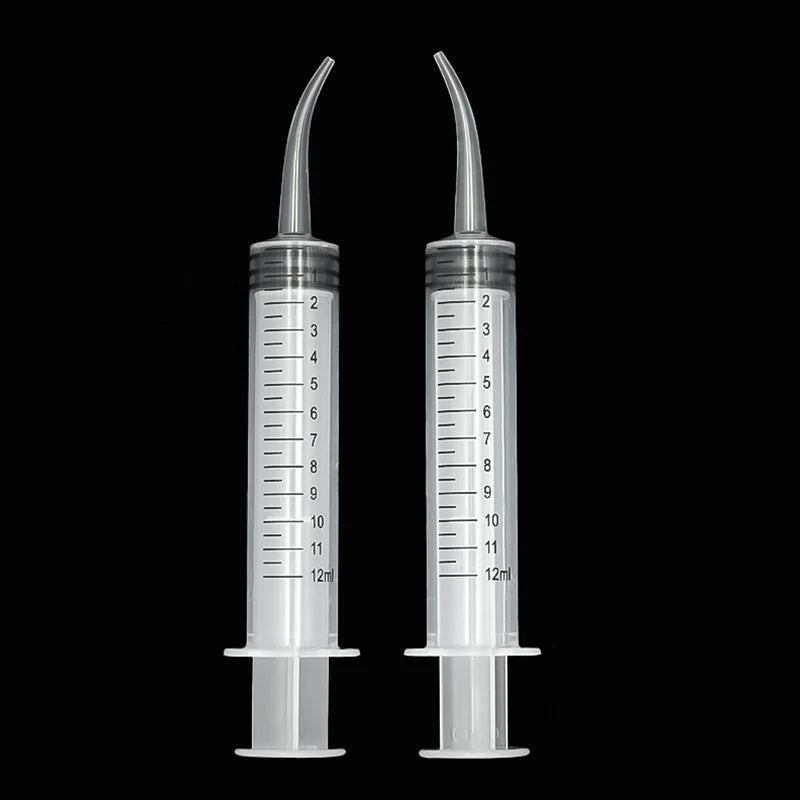 Elbow Syringe Bird Feeding Tool - 12ml Needleless Plastic Medicine Feeder for Pigeon Chick Hand Feeding