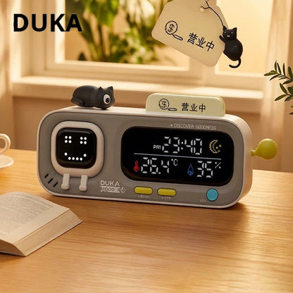DUKA MOODA Smart Temperature & Humidity Clock - Digital Hygrometer Thermometer & Desktop Weather Station Decor