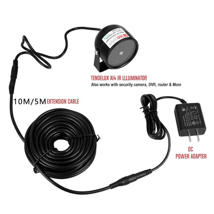 DC Power Extension Cable - 5.5x2.1mm Female to Male Connector Cord for LED Lights, CCTV & Power Adapter Devices