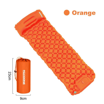 Outdoor Ultralight Inflatable Camping Mattress - Sleeping Pad with Pillows and Built-In Inflator Pump for Hiking