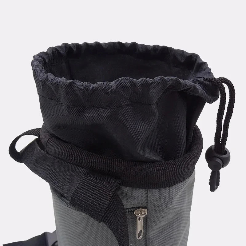 Waterproof Rock Climbing Chalk Bag: Magnesia Sack with Pocket for Outdoor Bouldering | Climbing Equipment Essential