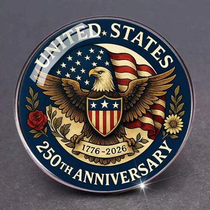 American Flag Lapel Pin - Patriotic Enamel Brooch Badge for Clothing, Gifts, and 250th Anniversary Commemoration