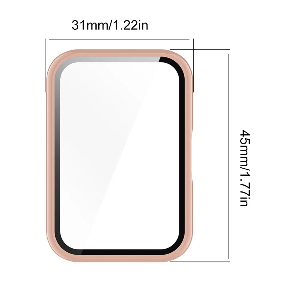 Protective Watch Case for Samsung Galaxy Fit 3 SM-R390 – PC Cover with Tempered Glass, Anti-Fall & Anti-Scratch