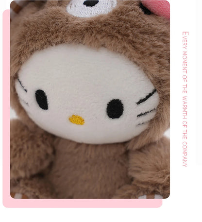 Sanrio Kawaii Plush Keychain — Hello Kitty, My Melody, Kuromi & Cinnamoroll Cartoon Bag Charm Pendant