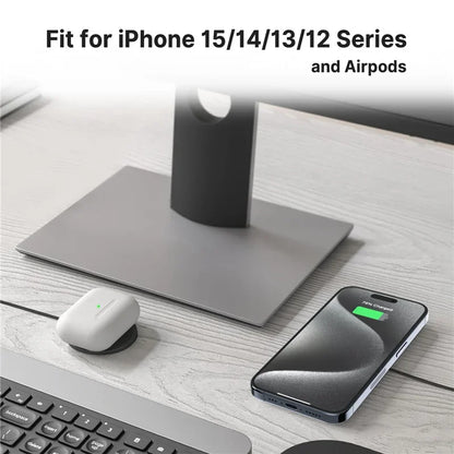 100W Magnetic Wireless Charger Pad with USB & Type-C — Fast Charging Dock for MagSafe iPhone 16/15/14/13/12 Pro Max