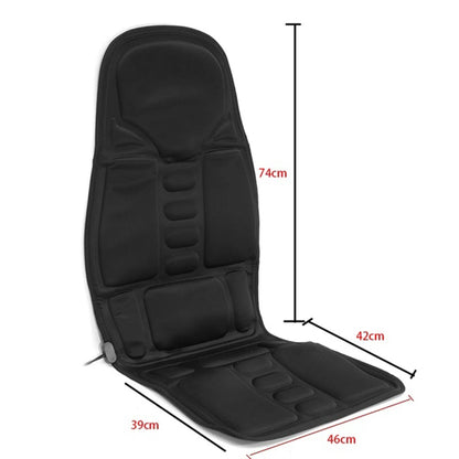 Car Electric Massage Chair Pad – Heating & Vibrating Back Massager Cushion for Home & Office Lumbar Pain Relief with Remote Control