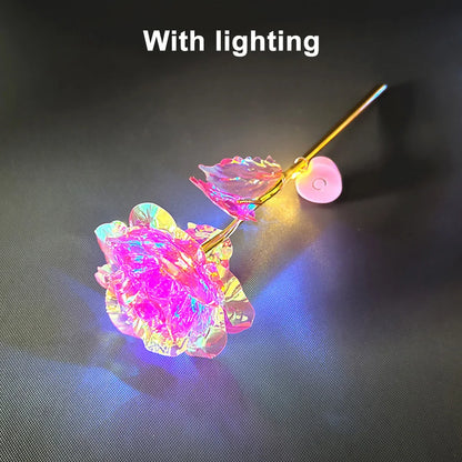 LED 24K Foil Plated Roses – Valentine's & Mother's Day Gift, Artificial Flower Decor, Romantic Wedding & Lover Lighting