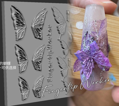 Snake Lolita Bow, Mushroom, Rose, Lotus, Bear 3D Acrylic Nail Mold - DIY Silicone Nail Decorations & Nail Art Products