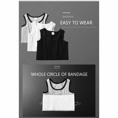 Breathable Elastic Chest Binder Vest – Bandage Tomboy Compression Top for Chest Flattening & Secure Fit