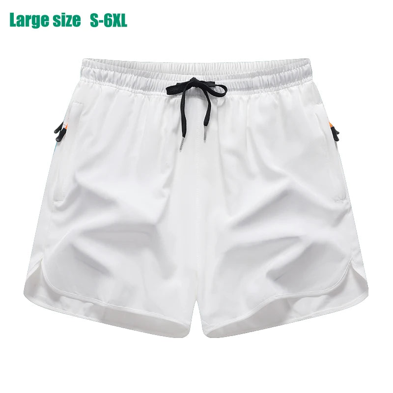 Men’s Ice Silk 3/4 Sports Shorts – Lightweight Quick Dry Running & Fitness Casual Sweat-Absorbing Outdoor Training Pants