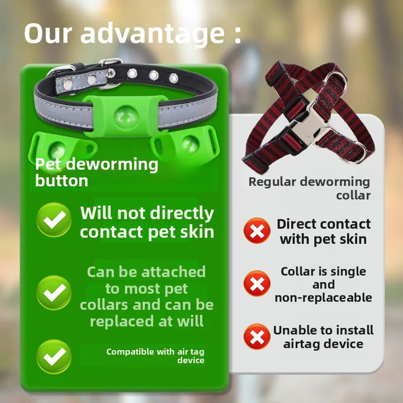 Natural Flea & Tick Repellent Pet Pendant Collar – One Size Fits All Anti-Flea Green Accessory for Dogs & Cats