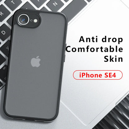 iPhone 16e Matte Case - Translucent Hard PC Back with Soft TPU Edge Protective Cover