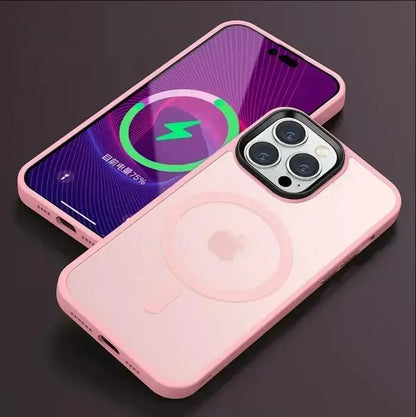Matte Translucent Frosted iPhone Case - Magnetic MagSafe Shockproof Cover for iPhone 15, 14, 13, 12 & 11 Pro Max