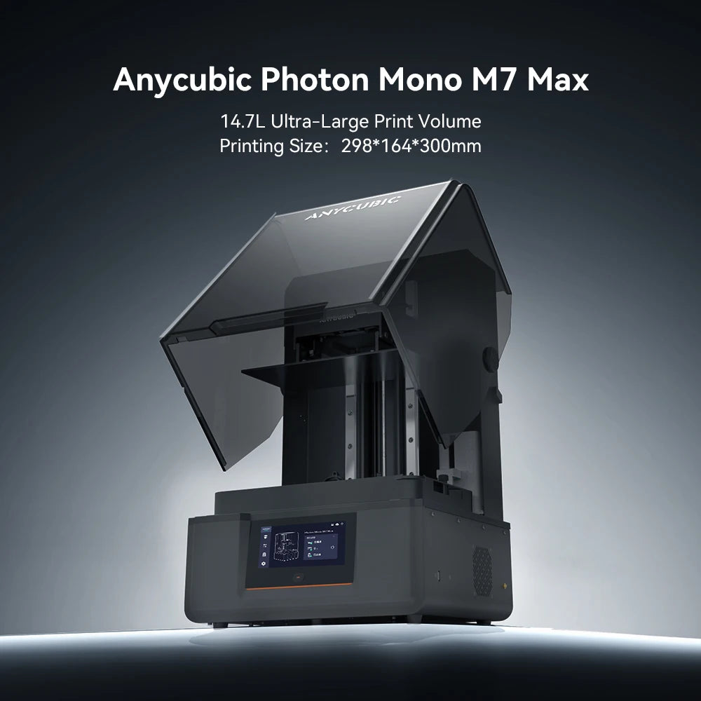 ANYCUBIC Photon Mono M7 Max 3D Printer — Ultra-Large 14.7L LCD Resin Printer with 298x168x300mm Build Volume