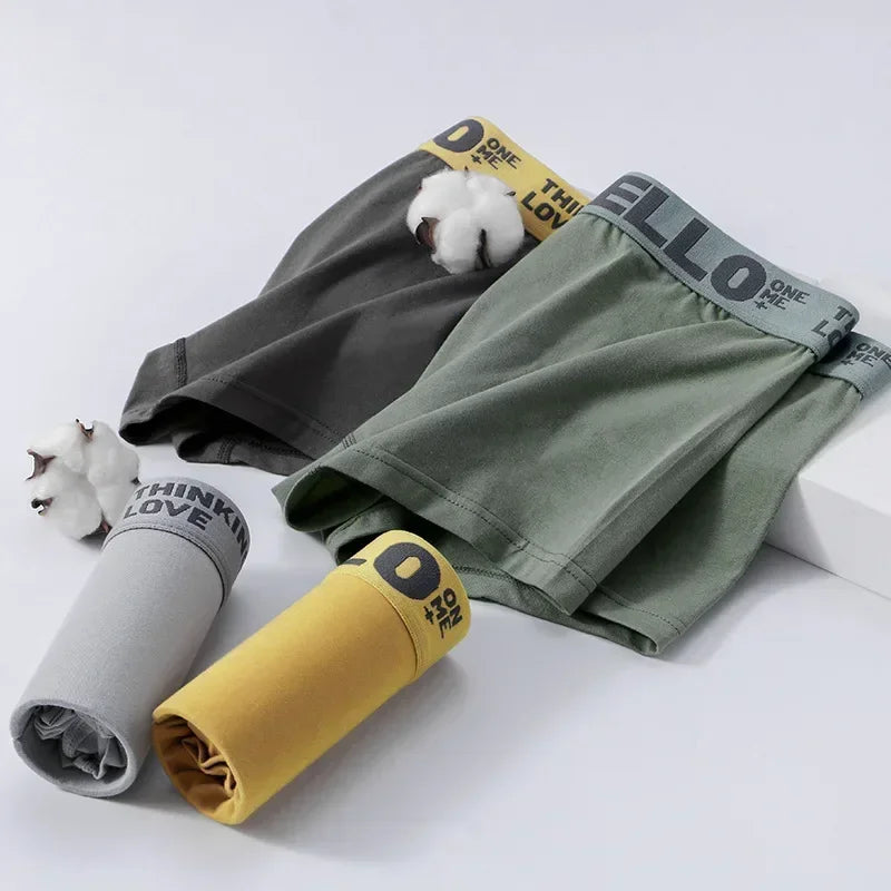 1/5PCS Men's Breathable Underwear – Comfy, Quick-Drying Stretchy Boxer Trunks, Sexy & Trendy Boxer Panties