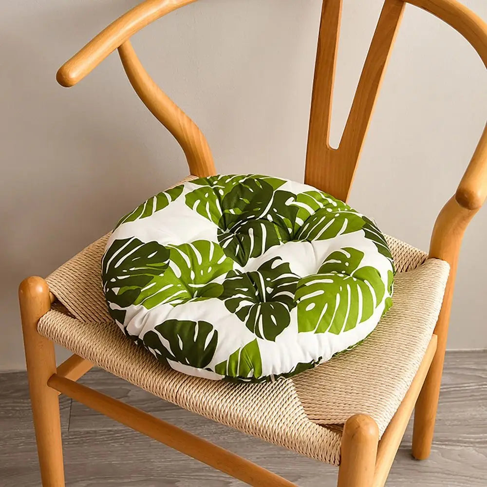 40x40cm Round Dining Chair Cushion – Thickened Non-Slip Seat Pad, 10 Luxurious Styles for Students, Office & Canteen