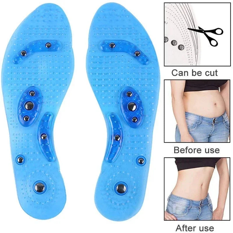 Magnetic Acupressure Foot Massage Insoles – Silicone Pain Relief & Therapy Inserts